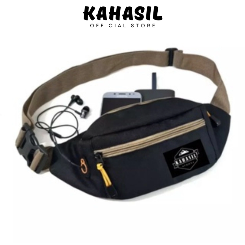 Product image KAHASIL - Tas Selempang Waistbag Slingbag Tas Pinggang Pria Wanita Polyester KHWB11 all variant Navy